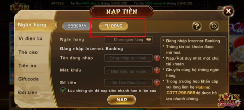 Phương thức nạp