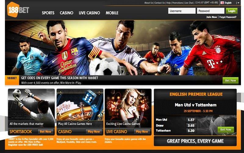 188BET là trang cá cược thể thao uy tín