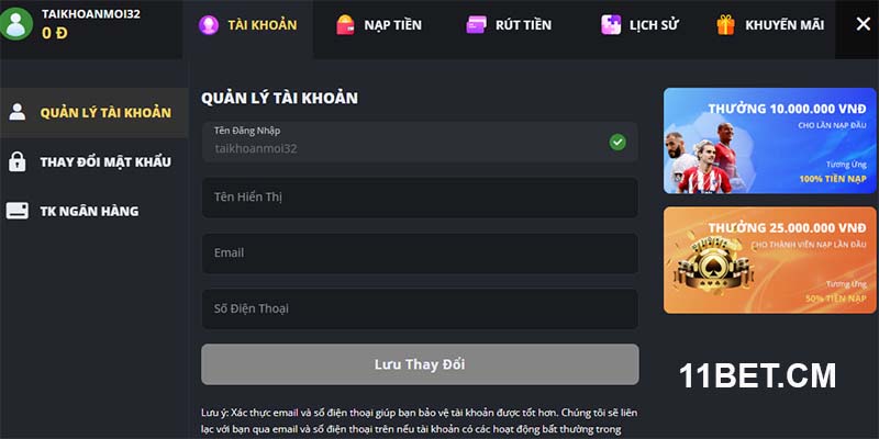 Các bước xác minh nhanh chóng khi đăng nhập 11Bet