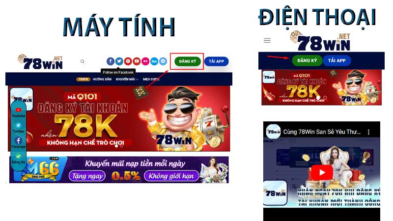 Cách đăng ký chơi tài xỉu 78Win