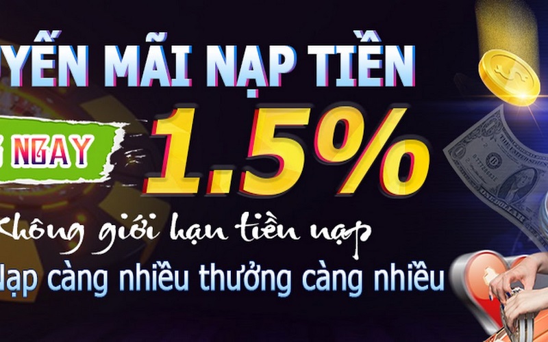 Khuyến mãi 20% tiền thưởng cho game casino