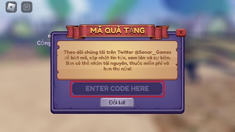 Cách nhập code Dragon Adventures