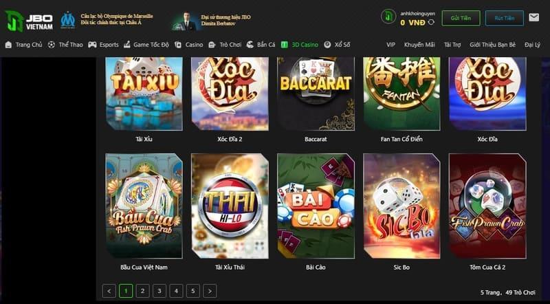 3D casino cùng bạn khám phá những trò chơi quen thuộc