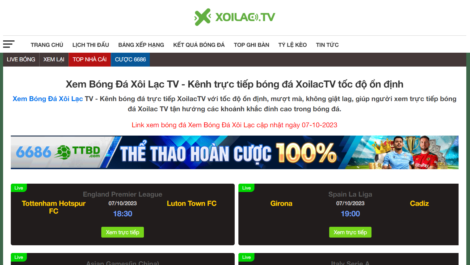 Xôi Lạc TV có giao diện khá đơn giản và rất dễ để sử dụng