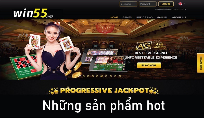 Những sản phẩm hot của cổng game win55