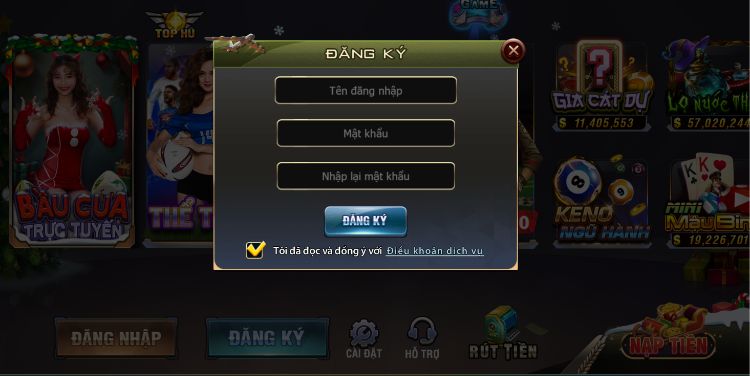 Đăng ký tài khoản tại b52 club - game b52 đổi thưởng