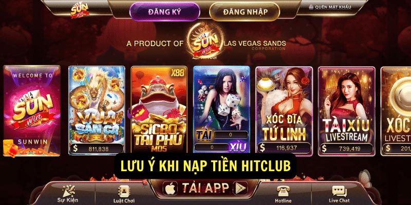 Các cách nạp tiền Hit Club