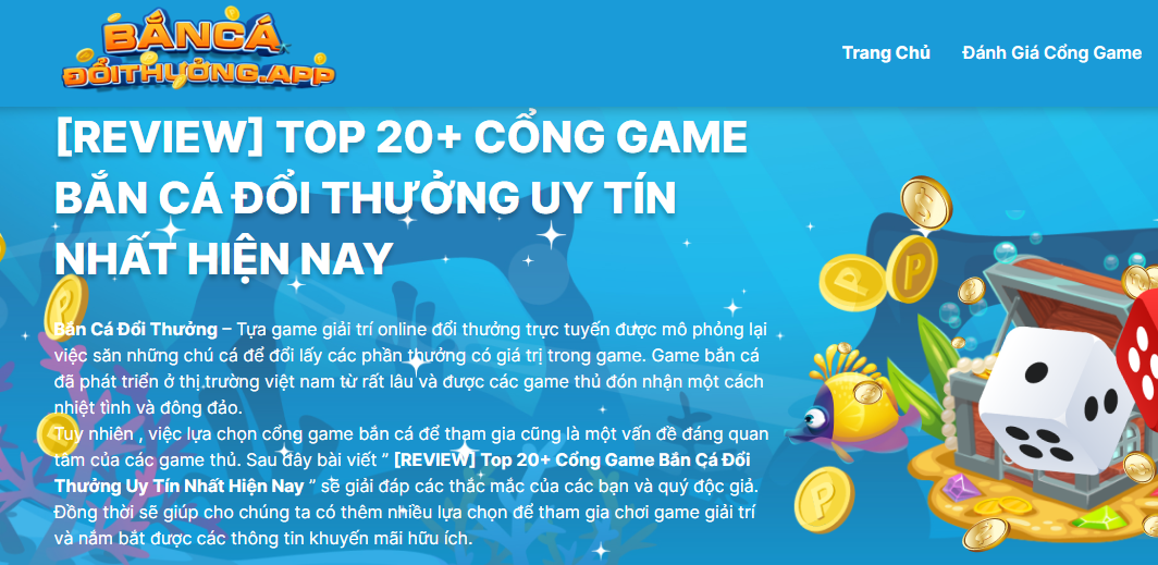 Bancadoithuong.app chia sẻ nhiều thông tin hữu ích về game bắn cá