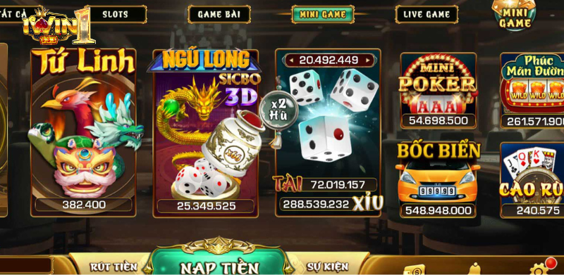 So sánh số lượng mini game giữa Iwin Club và 789Club